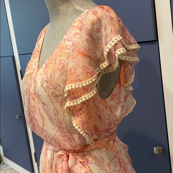 3/$25 👗Pretty pink/peach top (maternity approved) - Picture 4 of 8